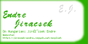 endre jiracsek business card